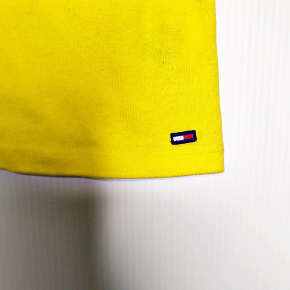 VINTAGE TOMMY JEANS Yellow Tank Top Extra Large - Picture 7 of 12